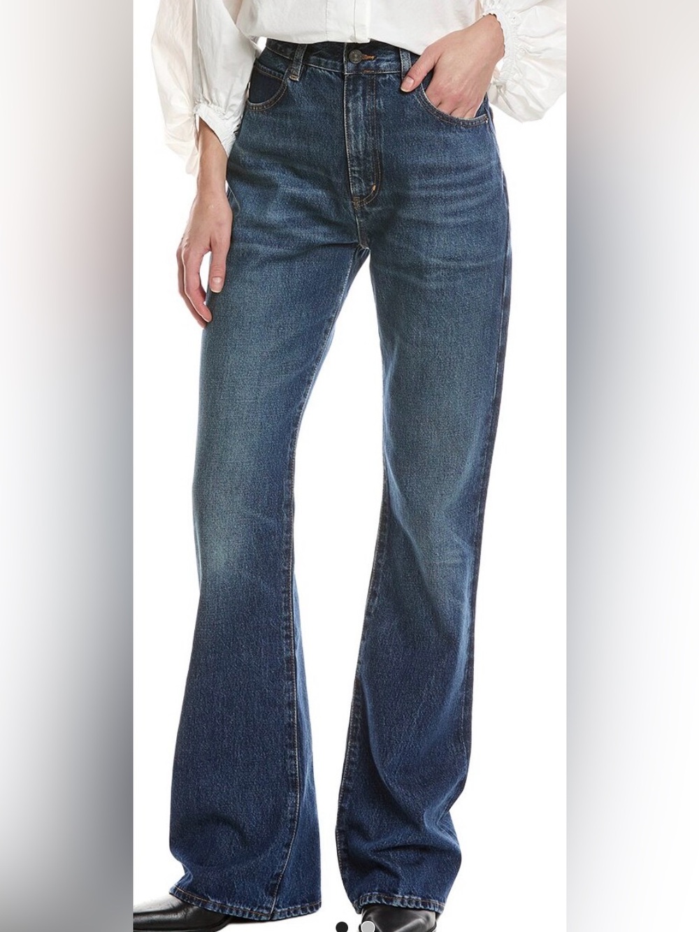 Frame Denim The Outlaw Jeans in Brazen Dark Wash Flare Leg Size 27